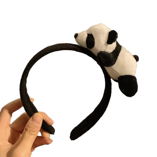 Mädchen Panda-Form Slap Armband Stirnband Haarseil Plüsch Haargummi Elastisches Haarseil für Mädchen Cartoon Haar von XIAHIOPT