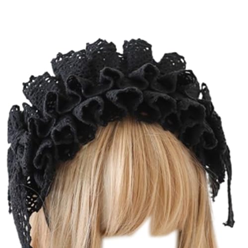 XIAHIOPT Elegantes Dienstmädchen-Haar-Accessoire, Dienstmädchen-Kopfschmuck, Schleife, gerüscht, Kopfbedeckung, Party, Cosplay, Kostüm für Damen und Mädchen von XIAHIOPT