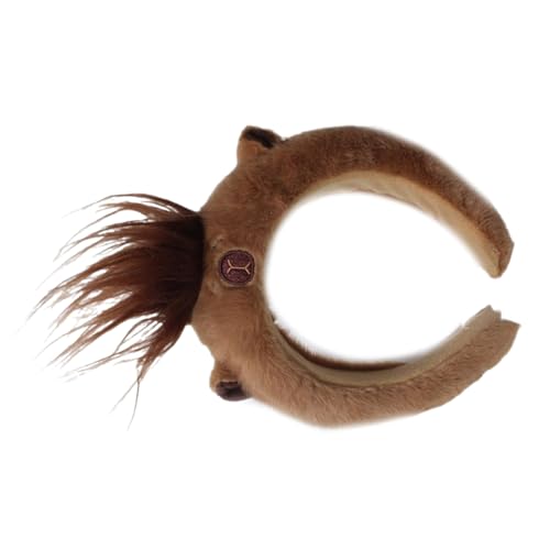 XIAHIOPT Entzückende Capybara-Kopfbedeckung, Abschlussball, Geburtstag, lustige Kopfbedeckung, Cartoon-Capybara, festliche Haar-Kopfbedeckung, Cartoon-Haarbänder von XIAHIOPT