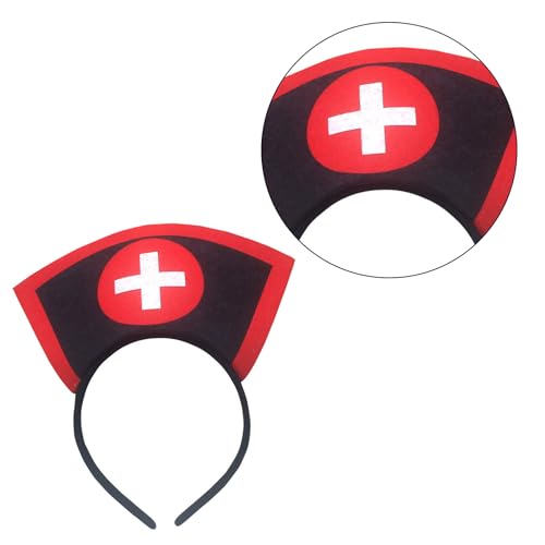 XIAHIOPT Krankenschwesterhut Stirnbänder Halloween Cosplay Stirnbänder Stirnband Festival Party Haarschmuck für Mädchen von XIAHIOPT