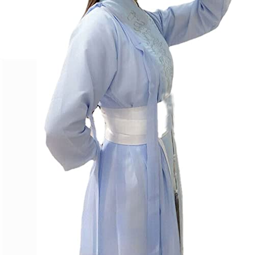 Chinesisches Hanfu Herren Damen Kleid The Untamed Lan Zhan Cosplay Antike Kostüm Party (XL,XL) von XIALON