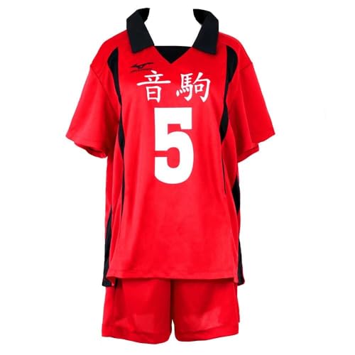 XIAMUSZ Kozume Kenma Cosplay Jersey Volleyball Uniform Shorts Shirt (L, No.5) von XIAMUSZ