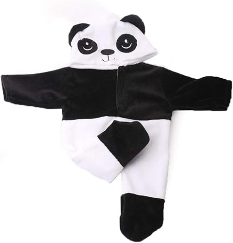 XIANMY Puppenkleidung, Strampler, Overall, Pyjama, Nachtwäsche, Outfits für 46 cm, Mädchen, Puppenkleidung, Kostüm-Zubehör, Panda-Muster von XIANMY