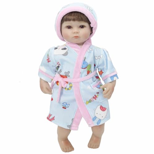 XIANMY Puppenkleidung Kleid Jumpsuits Top Hosen Mantel Pyjama Anzug Puppe Outfits für 45cm 18 Zoll Mädchen Puppe Zubehör Geburtstag Weihnachten Party Himmelblau von XIANMY