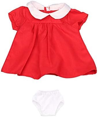 XIANMY Puppenkleidung Top Kleid Unterwäsche Anzug Party Rock Sommer Kostüm Zubehör für 46 cm Mädchen Puppen Rot von XIANMY