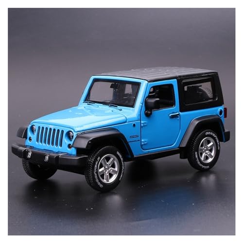 XIANZHOU Exquisites Automodell 1:32 Alloy Diecast Automodelle Für Jeeps Wrangler Rubicon Simulation Sound Und Licht Pull Back Toy (Größe : Blue) von XIANZHOU