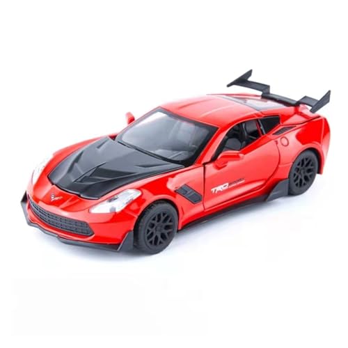 XIANZHOU Exquisites Automodell 1:32 for Chevrolet Corvette Legierungs-Sportwagenmodell Mit Sound Und Lichtkraftsteuerung Geschenk(Red) von XIANZHOU