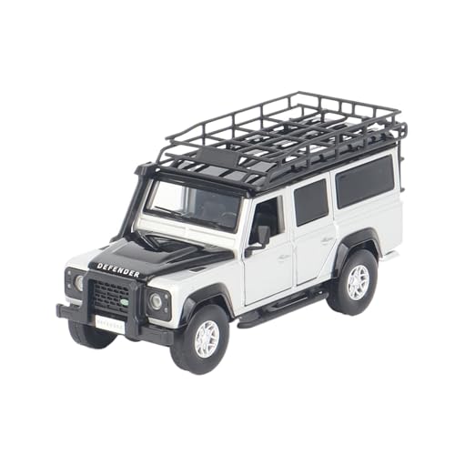 XIANZHOU Exquisites Automodell 1:32 for Land Rover Defender Legierung Diecast Auto Modell Sammlung Sound Licht Hohe Simulation Kinder Geschenk(Silver) von XIANZHOU