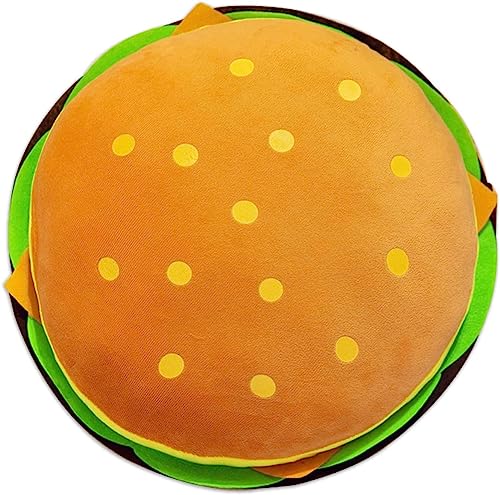 XIAOHONG Lustiges Essen gefülltes Cheeseburge-Plüschkissen, 39,9 cm, Burger-Plüschkissen, niedliches Hamburger-Plüschspielzeug, Hamburger-Kissen, Heimdekoration, (Hamburger) von XIAOHONG