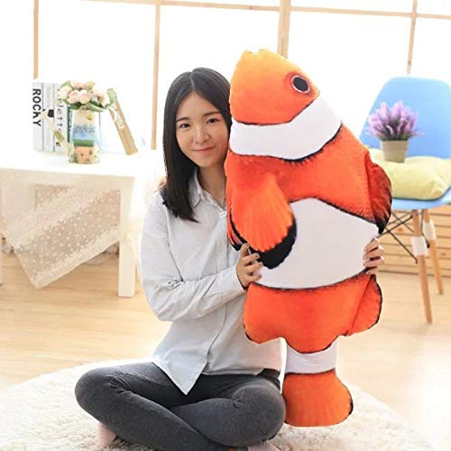 XIAOHONG Simulation Fish Plush Toy/Plush Pillow Plush Throw Pillow/Stuffed Animal Toy, 31Inch Stuffed Clownfish, Clownfish Plush Stuffed Animal Plush Toy for Kids Room, Ocean Party Home Decoration von XIAOHONG