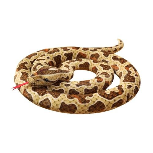 XIAOHONG Simulation Schlange Plüsch Spielzeug/Python Plüsch Kissen Plüsch Wurf Kissen/gefülltes Tier Spielzeug,190cm Große Plüsch Schlange Python Spielzeug Gefülltes Tier für Kinder Geschenk (Brown) von XIAOHONG