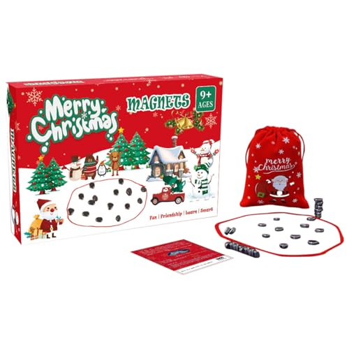 Magnetisches Schachspiel, Lustiges Tisch-Magnetspiel, Magnet Spiel Magnetisches Schachspiel Steine mit Spielseil, Magnetic Chess Game, Reisen Schach Magnetisch, für Familientreffen, Weihnachten (A) von XIAOPINPI