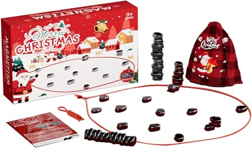 Magnetisches Schachspiel, Schachbrett Magnetisch, Intellektuelles Schachbrett, Puzzle Checkers Spiel-Reisen Schach Magnetisch, Tisch-Magnetspiel für Familientreffen/Weihnachten (B) von XIAOPINPI