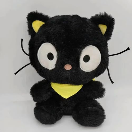 XIAOSHILIU Chococat Plüsch Ghibli Schwarz Jiji Katze Puppe Kawaii Schwarze Katze Weiches Stofftier Plüschtier Puppe Spielzeug Geschenk 25cm C von XIAOSHILIU