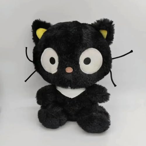 XIAOSHILIU Chococat Plüsch Ghibli Schwarz Jiji Katze Puppe Kawaii Schwarze Katze Weiches Stofftier Plüschtier Puppe Spielzeug Geschenk 25cm D von XIAOSHILIU