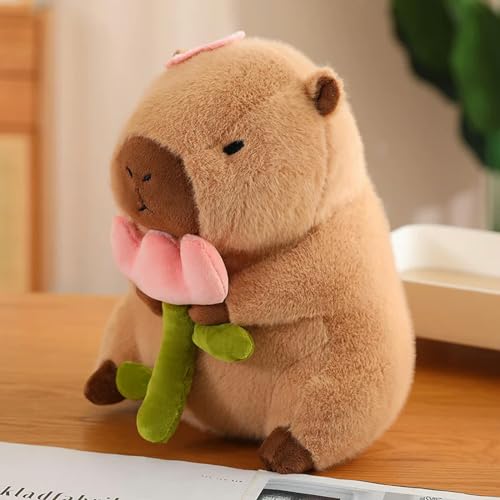 XIAOSHILIU Flauschige Capybara Plüsch Puppe Kawaii Capybara Plüschtier Simulation Stofftiere Mädchen Geburtstagsgeschenk Home Decor 30cm 4 von XIAOSHILIU