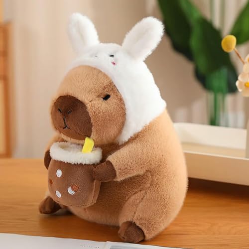 XIAOSHILIU Flauschige Capybara Plüschpuppe Kawaii Capybara Plüschtier Simulation Stofftiere Mädchen Geburtstagsgeschenk Home Decor 40cm 2 von XIAOSHILIU