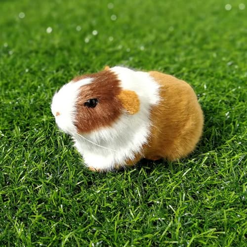 XIAOSHILIU Simulation Pelz Meerschweinchen Tier Plüsch Plüschpuppe Hamster Puppe Plüschtier Weiches Stofftier Figur für Kinder Geburtstagsgeschenk 12cm 1 von XIAOSHILIU