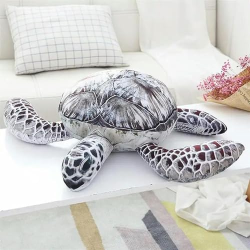 XIAOSHILIU Simulation Voll ausgestopfte Meeresschildkröte Plüschtiere Schildkröte Lebensechte Tiere Puppen Weiches Kissen Home Decor Geschenk für Baby Jungen 23CM B von XIAOSHILIU