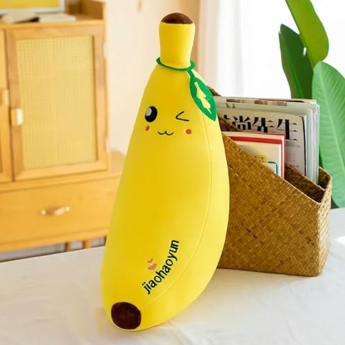 XIAOSHILIU Soft Cartoon Smile Banane Plüschtiere Gefüllte Obst Kissen Kissen Kreative Mädchen Plüsch Spielzeug Puppe 50cm 3 von XIAOSHILIU