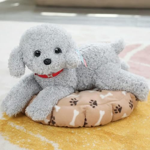 XIAOSHILIU Weich Realistisch Teddy Hund Plüschtier Lustige Simulation Ausgestopfte Kleine Welpen Puppen Schönes Geburtstagsgeschenk für Baby Kinder Mädchen 48cm 10 von XIAOSHILIU