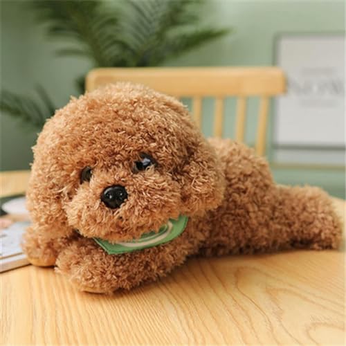 XIAOSHILIU Weiche realistische Teddy Hund Plüschtier Lustige Simulation Gefüllte kleine Welpen Puppen Schönes Geburtstagsgeschenk für Baby Kinder Mädchen 28cm 4 von XIAOSHILIU