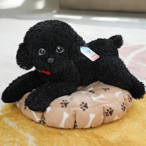 XIAOSHILIU Weiches realistisches Teddy-Hunde-Plüschtier Lustige Simulation ausgestopfte kleine Welpenpuppen Schönes Geburtstagsgeschenk für Baby-Kinder-Mädchen 28cm 13 von XIAOSHILIU