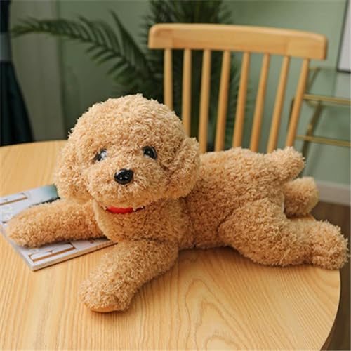 XIAOSHILIU Weiches realistisches Teddy-Hunde-Plüschtier Lustige Simulation ausgestopfte kleine Welpenpuppen Schönes Geburtstagsgeschenk für Baby-Kinder-Mädchen 28cm 5 von XIAOSHILIU