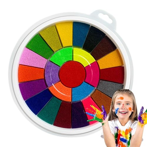 Fingermalerei Kit Kinder, 25 Farben Lustiges Finger Mal Set Mit Malbuch, Ungiftig Abwaschbares Stempelkissen DIY Malset Kinder Ab 2 Jahre, Lustig Finger Painting Geschenk Für Jungen Und Mädchen von XIAOXIAOYU