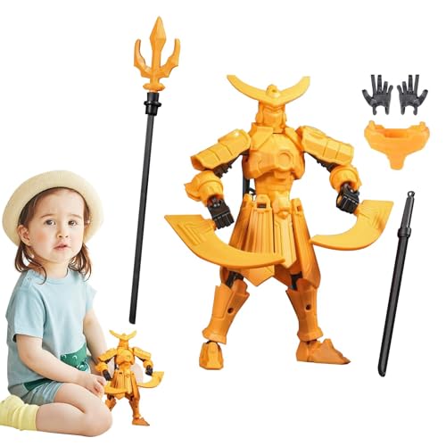 XIAOXIAOYU 3D-gedruckte Figur, 3D-gedrucktes Figurenspielzeug, Körperbewegliches Spielzeug, Mechanisches bewegliches Spielzeug Lucky Ganzkörper-Actionfiguren-Set für die Schreibtischdekoration von XIAOXIAOYU