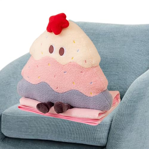 XIAOXIAOYU Baumwollpuppe Plüschspielzeug, Baumwurfkissen, Sleeping Companion Couch Kissen in Kuchenform, Nettes Cartoon kreative Designpuppe für Bett Couch Sofa Wohnzimmer von XIAOXIAOYU