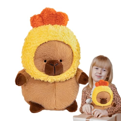 XIAOXIAOYU Capybara Plüschtier, Capybara Stofftier - Cartoon Tier Super Soft Plushies Puppe Plüschfigur,Niedliche Capybara-Plüschtiere, Kissenspielzeug, Capybara-Tierpuppe, für Geburtstag, Mädchen, von XIAOXIAOYU