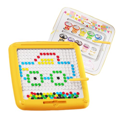 XIAOXIAOYU Kinderspielzeug Magnetisches Zeichenbrett, Magnetisches Zeichenbrett für Kinder,2-in-1-Lern-Doodle-Brett | Magnetic Dot Art Vorschulspielzeug, großes Feinmotorikspielzeug für Kinder ab 3 von XIAOXIAOYU