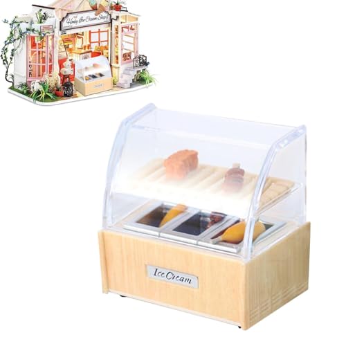 XIAOXIAOYU Miniatur -Brot -Displayschrank, Puppenhaus Miniatur Brot Display Stand | 1:12 Skala Food Stand Model - OB11 -Fotografie -Requisiten für Zuhause, Tischplatten, Kinderzimmer von XIAOXIAOYU