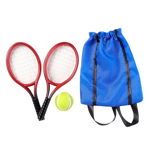 XIAOXIAOYU Miniaturen Sport Tennisschläger, Puppenhaus -Tennisspielzeug,1:12 Simulation Tennismodell Spielzeug | Puppenhausdekoration für Schreibtisch, Tisch, Wohnkultur von XIAOXIAOYU