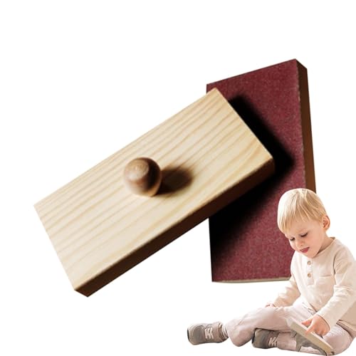 XIAOXIAOYU Musikalische Holzblöcke,Spielzeug mit Musikblöcken - 2 Stück Sandblock-Instrumente aus Holz,Lern- und Bildungsspielzeug, Kinderschlaginstrument, Kleinkind-Musikinstrumente für Kinder von XIAOXIAOYU