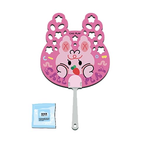 XIAOXIAOYU Seifenblasen-Fan, Seifenblasen-Spielzeug,Cartoon-Blasenfächer | Handheld-Blasengebläse, lustiges Spielzeug für Kinder, kreativer Cartoon-Blasenventilator mit 10 ml Flüssigkeit von XIAOXIAOYU