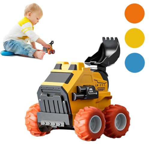 XIAOXIAOYU Spielzeug-Baufahrzeuge,Baufahrzeuge für Kinder | Steinewerfende Kleinlaster-Rückziehfahrzeuge | Press-to-Launch, Partygeschenke, Klassenzimmerpreise für Kindergärten und Vorschulkinder von XIAOXIAOYU