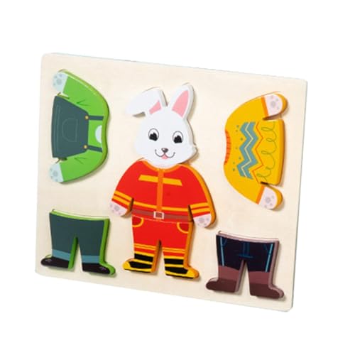 XIAOXIAOYU Tierkleid -Puzzle, Rätsel für Kinder - -Cartoon -Puzzle -Set,Kleiderwechselspiele, Mädchen passende Spielset für Zuhause, Kindergarten, Vorschule von XIAOXIAOYU