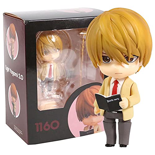 XIAOXIONG Death Note, Yagami Light Nendoroid Q Version Actionfigur mit Zubehör, bewegliche Gelenke, Statue, Charaktere, Spielzeug, Desktop-Dekorationen, Sammlungen und Geschenke von XIAOXIONG