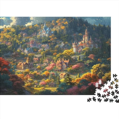 Alpine Town Puzzles for Adults 1000 Puzzles for Adults Educational Game Challenge Toy 1000 Pieces Wooden Puzzles for Adults Teenager 1000pcs (75x50cm) von XIAOZUUWEI