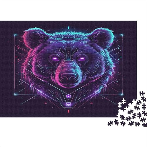 Bear Wooden Puzzles, 1000 Pieces of Adult Jigsaw Puzzles, Underwater World Challenge Puzzles, Difficult Fish and Animal Puzzles 1000pcs (75x50cm) von XIAOZUUWEI