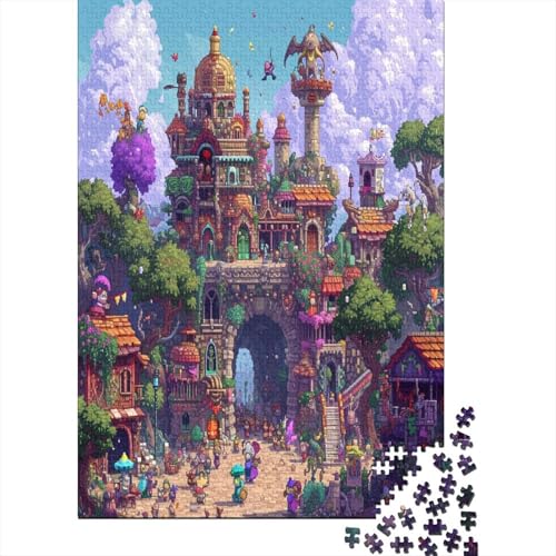 Castle Puzzle 1000 Pieces from 9+ Years - Colourful Adult Puzzle with Bright Colours - Skill Game for The Whole Family - Beautiful Gift Idea 1000pcs (75x50cm) von XIAOZUUWEI