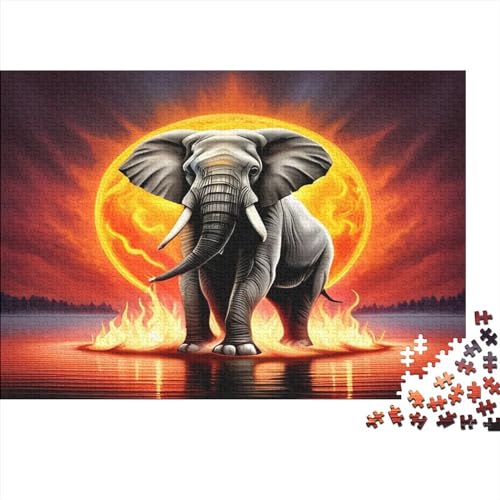 Elefant 1000 Piece Puzzle, Wooden Puzzle, Puzzles for Adults, 1000 Pieces Puzzle for Teenagers & Adults 1000pcs (75x50cm) von XIAOZUUWEI