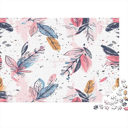 Feather 1000 Piece Adult Puzzle Mini Puzzle Great Challenging Puzzle Difficult Mini Puzzle 1000 Pieces Home Decoration Craft 1000pcs (75x50cm) von XIAOZUUWEI