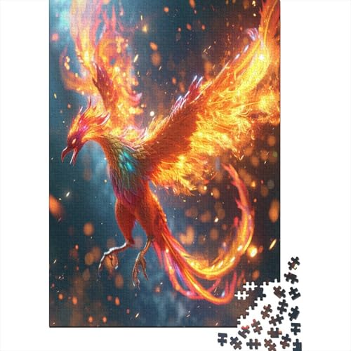 Flame Pterosaur 1000 Piece Puzzles for Adults, Large Challenging Mini Puzzle, Difficult Puzzles, 1000 Pieces, Gift for Christmas, Birthday, Home Decoration 1000pcs (75x50cm) von XIAOZUUWEI