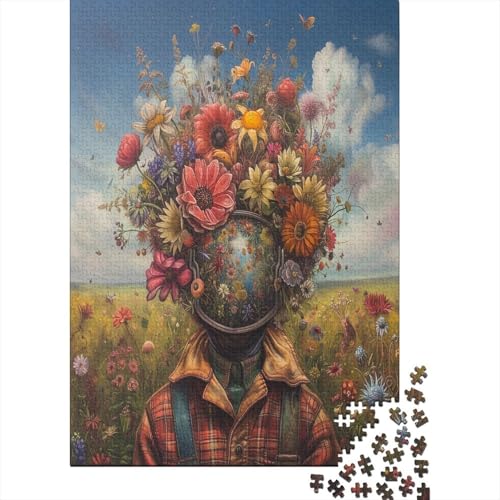 Flower Boy Puzzles 1000 Pieces Adult Puzzles for Adults Educational Game Challenge Toy 1000 Pieces Puzzles for Adults 1000pcs (75x50cm) von XIAOZUUWEI