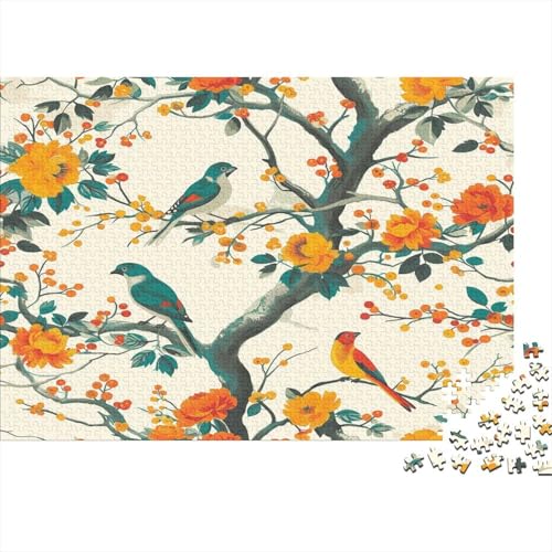 Flowers and Birds Puzzle 1000 Pieces for Adults Puzzles Atmospheric Teenagers Family Challenging Games Entertainment Toy Gifts 1000pcs (75x50cm) von XIAOZUUWEI