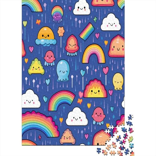 Rainbow Puzzles for Adults 1000 Puzzles for Adults Educational Game Challenge Toy 1000 Pieces Wooden Puzzles for Adults Teenager 1000pcs (75x50cm) von XIAOZUUWEI