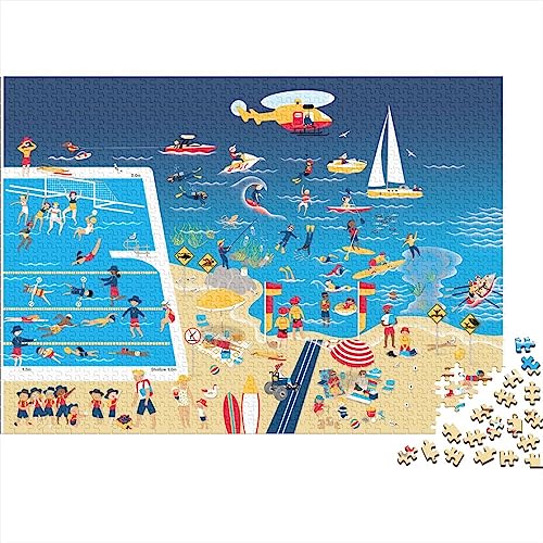 Sonniger Strand Puzzles for Adults 300 Pieces Puzzles for Adults Educational Game Challenge Toy 300 Pieces Wooden Puzzles for Adults Teenager 300pcs (40x28cm) von XIAOZUUWEI